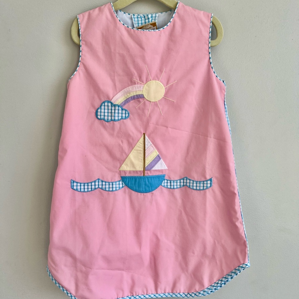 EUC The Beaufort Bonnet company Annie Apron dress 5T